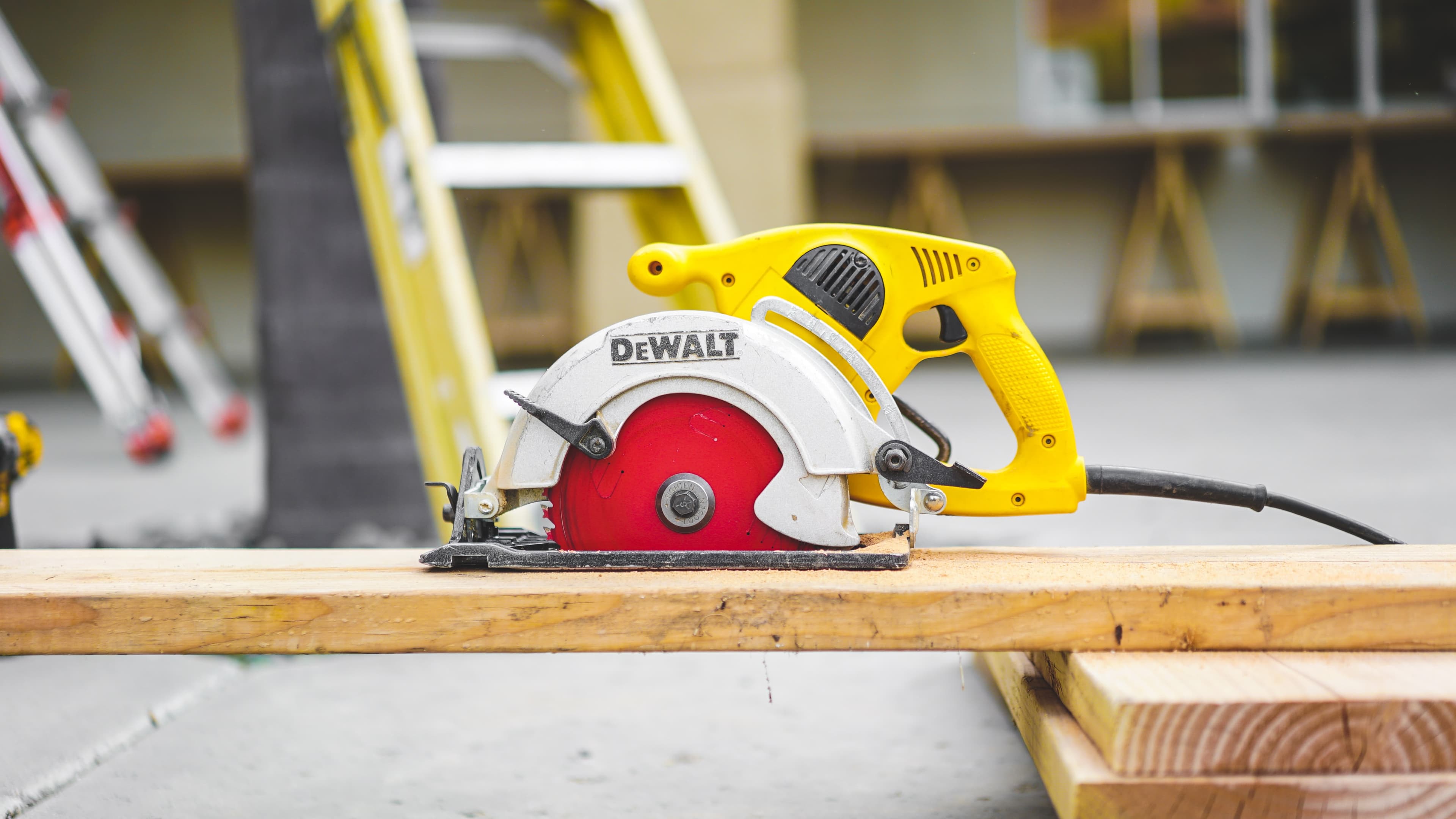 Circular saw at a job site